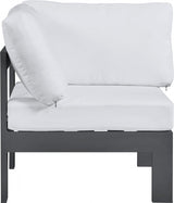 Nizuc Water Resistant Fabric Upholstered Outdoor Patio Modular Corner Chair