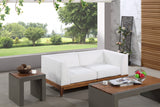 Rio Off White Water Resistant Fabric Upholstered Outdoor Patio 2pc. Modular Loveseat