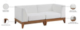 Rio Off White Water Resistant Fabric Upholstered Outdoor Patio 2pc. Modular Loveseat