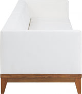 Rio Off White Water Resistant Fabric Upholstered Outdoor Patio 3pc. Modular Sofa