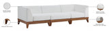Rio Off White Water Resistant Fabric Upholstered Outdoor Patio 3pc. Modular Sofa
