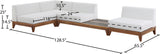 Rio 128.5" Off White Water Resistant Fabric Upholstered Outdoor Patio 4pc. Modular Sectional