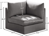 Jacob Velvet Upholstered Corner Modular Chair