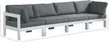 Nizuc Water Resistant Fabric Upholstered Outdoor Patio 4pc. Modular Sofa