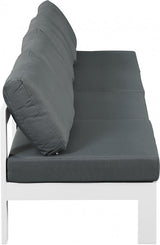 Nizuc Water Resistant Fabric Upholstered Outdoor Patio 4pc. Armless Modular Sofa