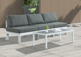 Nizuc Water Resistant Fabric Upholstered Outdoor Patio 3pc. Armless Modular Sofa