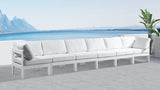 Nizuc Water Resistant Fabric Upholstered Outdoor Patio 6pc. Modular Sofa