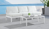 Nizuc Water Resistant Fabric Upholstered Outdoor Patio 3pc. Armless Modular Sofa