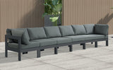 Nizuc Water Resistant Fabric Upholstered Outdoor Patio 6pc. Modular Sofa