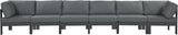 Nizuc Water Resistant Fabric Upholstered Outdoor Patio 6pc. Modular Sofa
