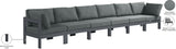 Nizuc Water Resistant Fabric Upholstered Outdoor Patio 6pc. Modular Sofa
