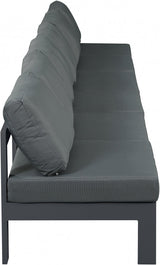 Nizuc Water Resistant Fabric Upholstered Outdoor Patio 6pc. Armless Modular Sofa