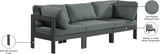 Nizuc Water Resistant Fabric Upholstered Outdoor Patio 3pc. Modular Sofa