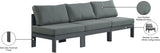 Nizuc Water Resistant Fabric Upholstered Outdoor Patio 3pc. Armless Modular Sofa