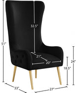 Alexander Velvet Upholstered Accent Chair