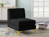 Alina Velvet Upholstered Modular Armless Chair