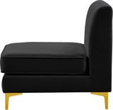 Alina Velvet Upholstered Modular Armless Chair