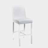 Wellington Counter Chair: White Leatherette