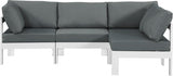 Nizuc 90" Water Resistant Fabric Upholstered Outdoor Patio 4pc. Modular Sectional