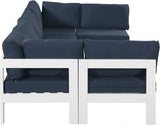 Nizuc 120" Water Resistant Fabric Upholstered Outdoor Patio 6pc. Modular Sectional