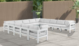 Nizuc 150" Water Resistant Fabric Upholstered Outdoor Patio 13pc. Modular Sectional