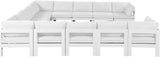 Nizuc 150" Water Resistant Fabric Upholstered Outdoor Patio 13pc. Modular Sectional