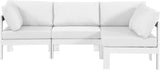 Nizuc 90" Water Resistant Fabric Upholstered Outdoor Patio 4pc. Modular Sectional