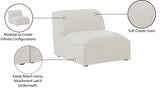 Miramar Linen Textured Fabric Upholstered Armless Modular Chair