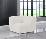 Miramar Linen Textured Fabric Upholstered Corner Modular Chair