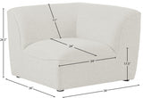 Miramar Linen Textured Fabric Upholstered Corner Modular Chair
