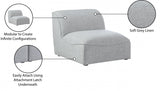 Miramar Linen Textured Fabric Upholstered Armless Modular Chair