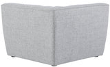 Miramar Linen Textured Fabric Upholstered Corner Modular Chair