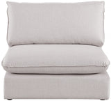 Mackenzie Linen Textured Fabric Upholstered Armless Modular Chair