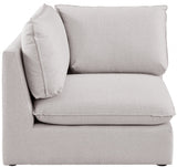 Mackenzie Linen Textured Fabric Upholstered Corner Modular Chair