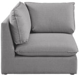 Mackenzie Linen Textured Fabric Upholstered Corner Modular Chair