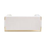 Paloma Gold Loveseat Contessa Vanilla