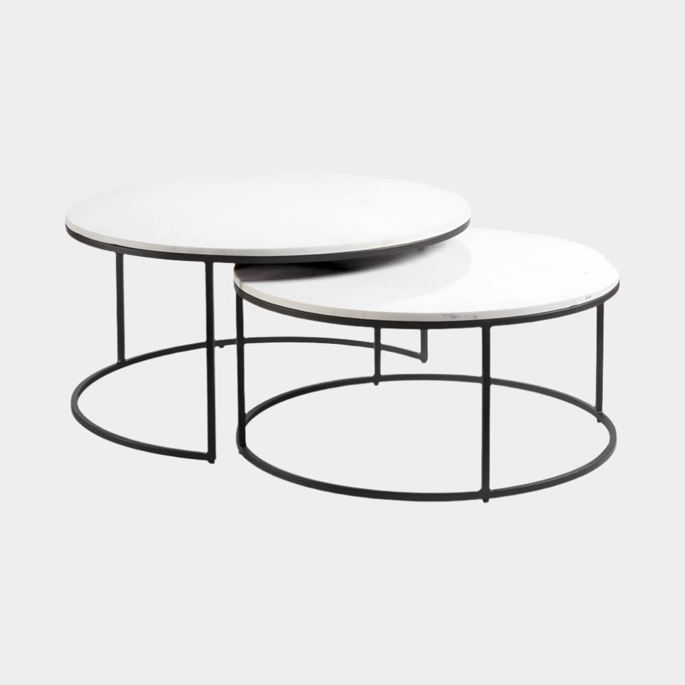 Amelia Nesting Coffee Tables - Black finish (set of 2)