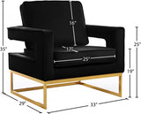 Noah Velvet Upholstered Accent Chair