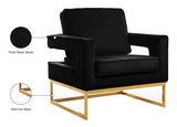 Noah Velvet Upholstered Accent Chair