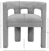 Athena Boucle Fabric Upholstered Accent | Dining Chair