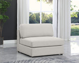Beckham Linen Textured Fabric Upholstered Armless Modular Chair