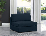 Beckham Linen Textured Fabric Upholstered Armless Modular Chair
