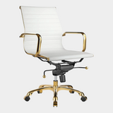 EM Group Management Chair Gold Frame - Low Back