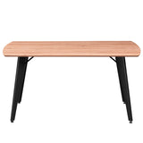 Leon Rectangular Dining Table in Natural and Black