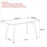 Leon Rectangular Dining Table in Natural and Black