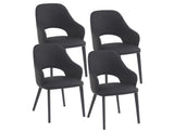 Denzel Dining Chair - Set of 4 in Black and Black