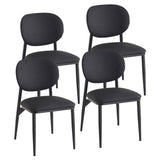 Gideon Dining/Lounge Chair, Set of 4 in Black and Black