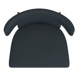 Olis Dining Chair, set of 2, in Black Faux Leather and Black