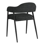 Archer Dining Chair, set of 2, in Charcoal Fabric and Black