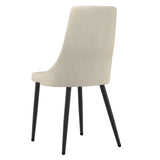 Venice Dining Chair, set of 2, in Beige and Black